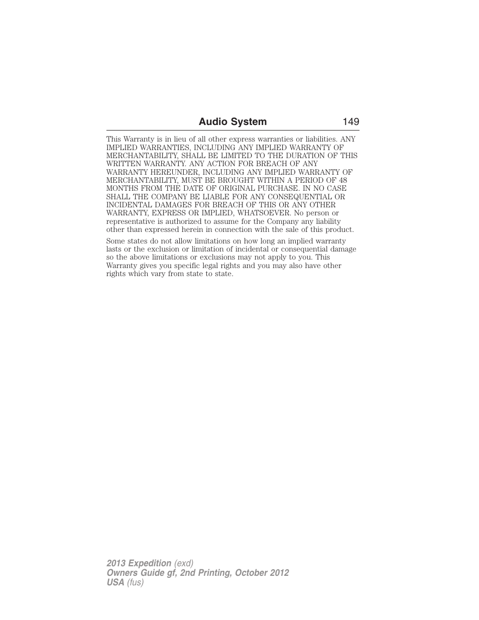 FORD 2013 Expedition v.2 User Manual | Page 150 / 508