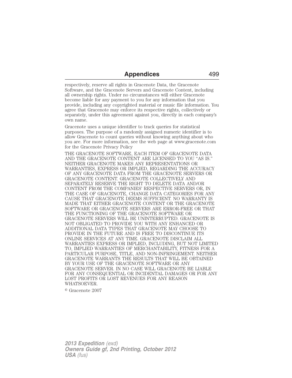 FORD 2013 Expedition v.2 User Manual | Page 500 / 508