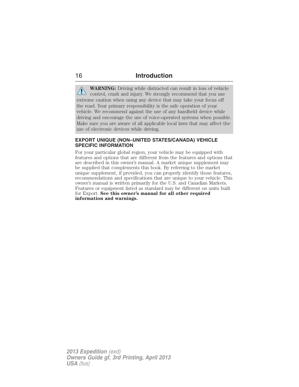 FORD 2013 Expedition v.3 User Manual | Page 17 / 515
