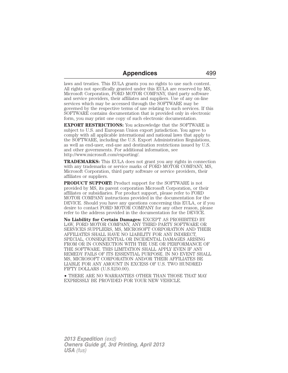 FORD 2013 Expedition v.3 User Manual | Page 500 / 515