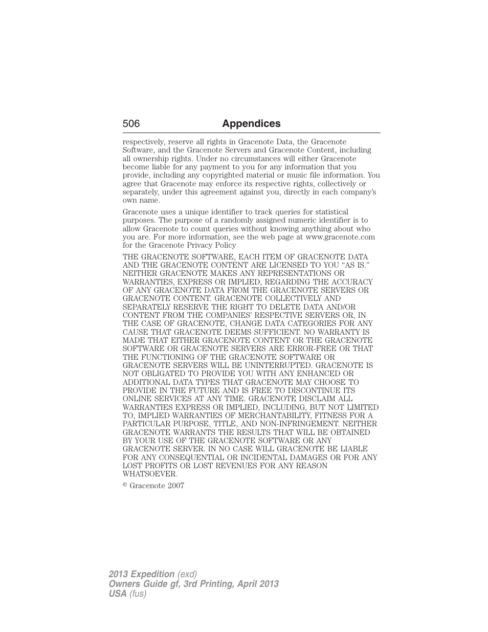 FORD 2013 Expedition v.3 User Manual | Page 507 / 515
