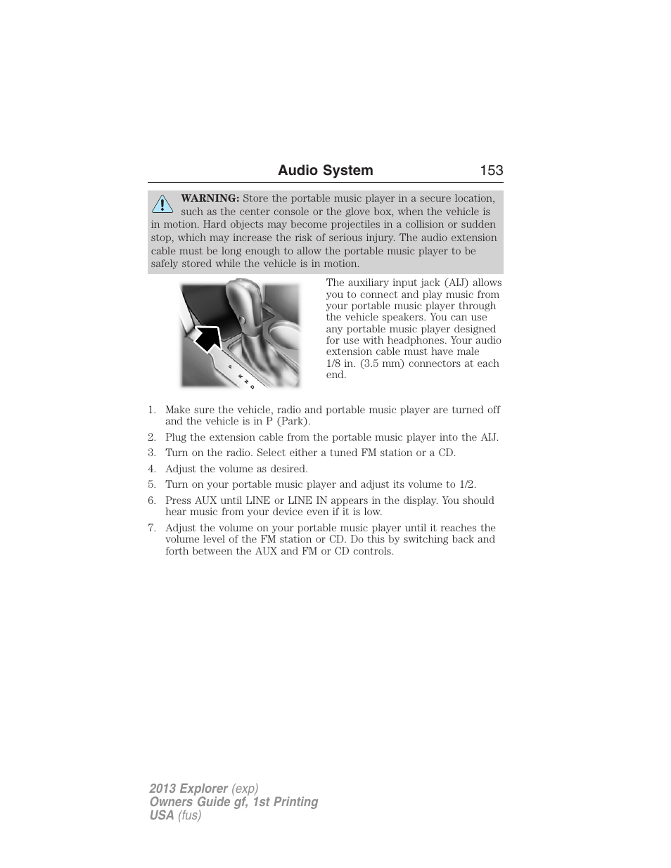 Audio system 153 | FORD 2013 Explorer v.1 User Manual | Page 153 / 576