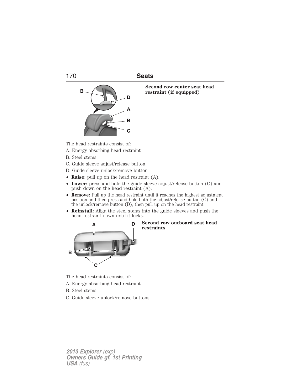170 seats | FORD 2013 Explorer v.1 User Manual | Page 170 / 576