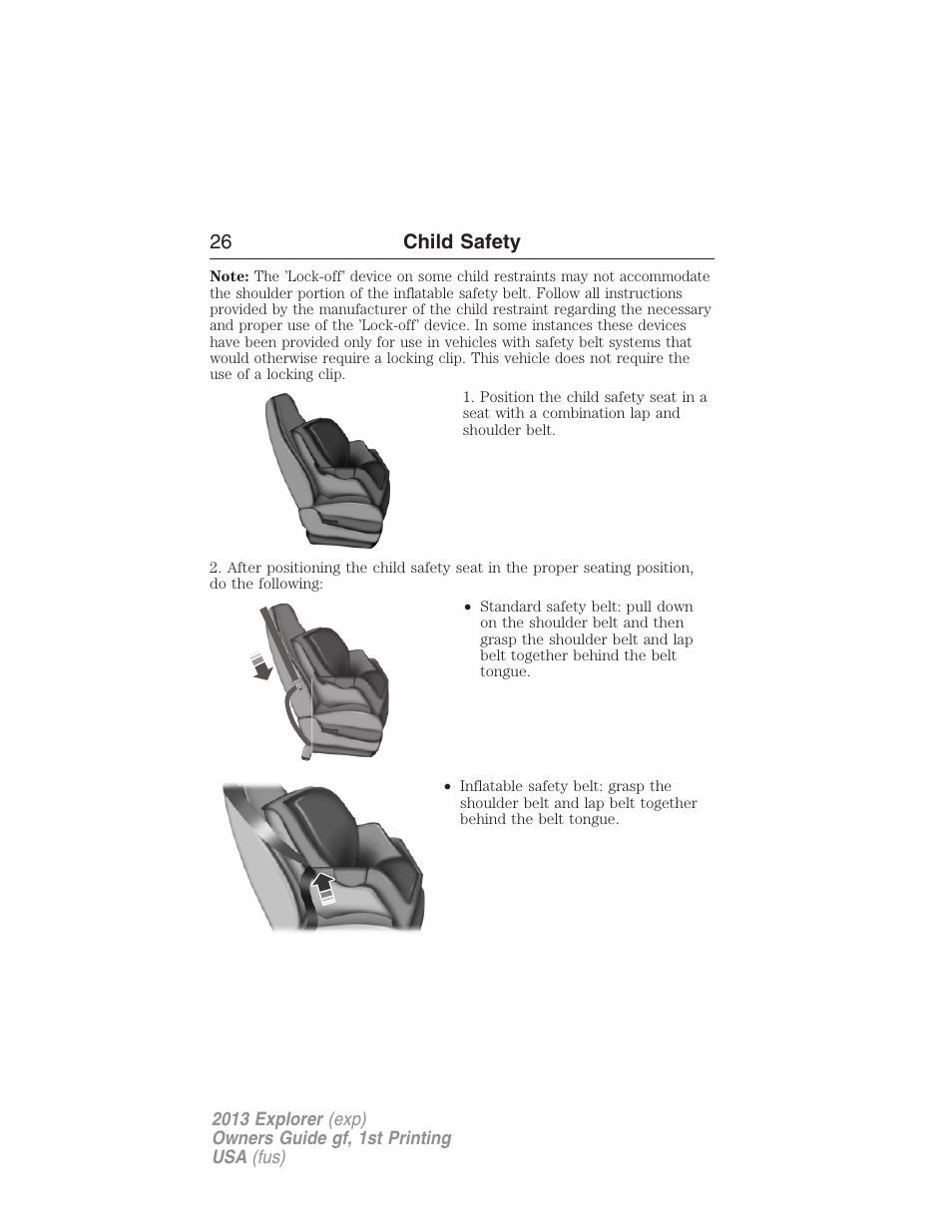 26 child safety | FORD 2013 Explorer v.1 User Manual | Page 26 / 576