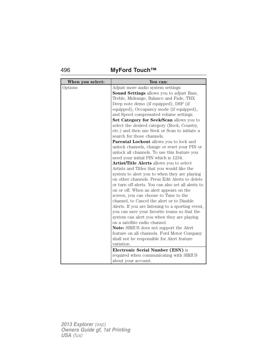 FORD 2013 Explorer v.1 User Manual | Page 496 / 576