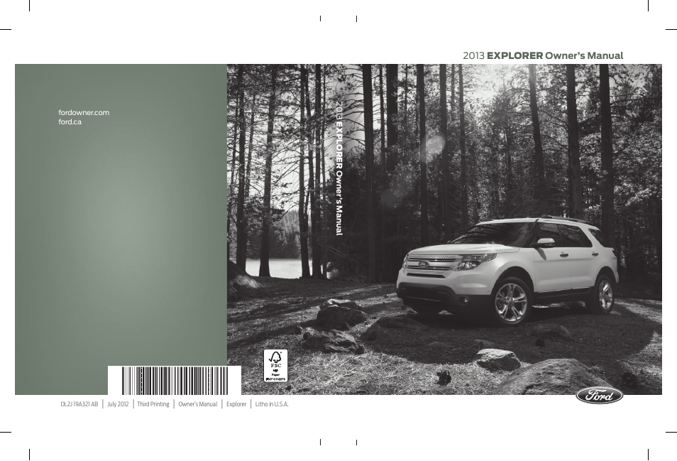 FORD 2013 Explorer v.3 User Manual | 579 pages