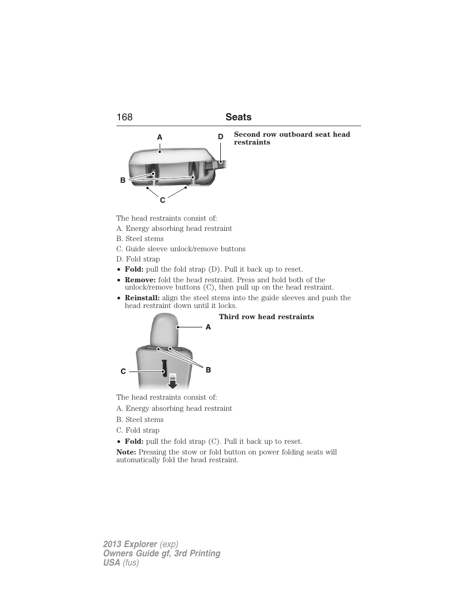 168 seats | FORD 2013 Explorer v.3 User Manual | Page 169 / 579