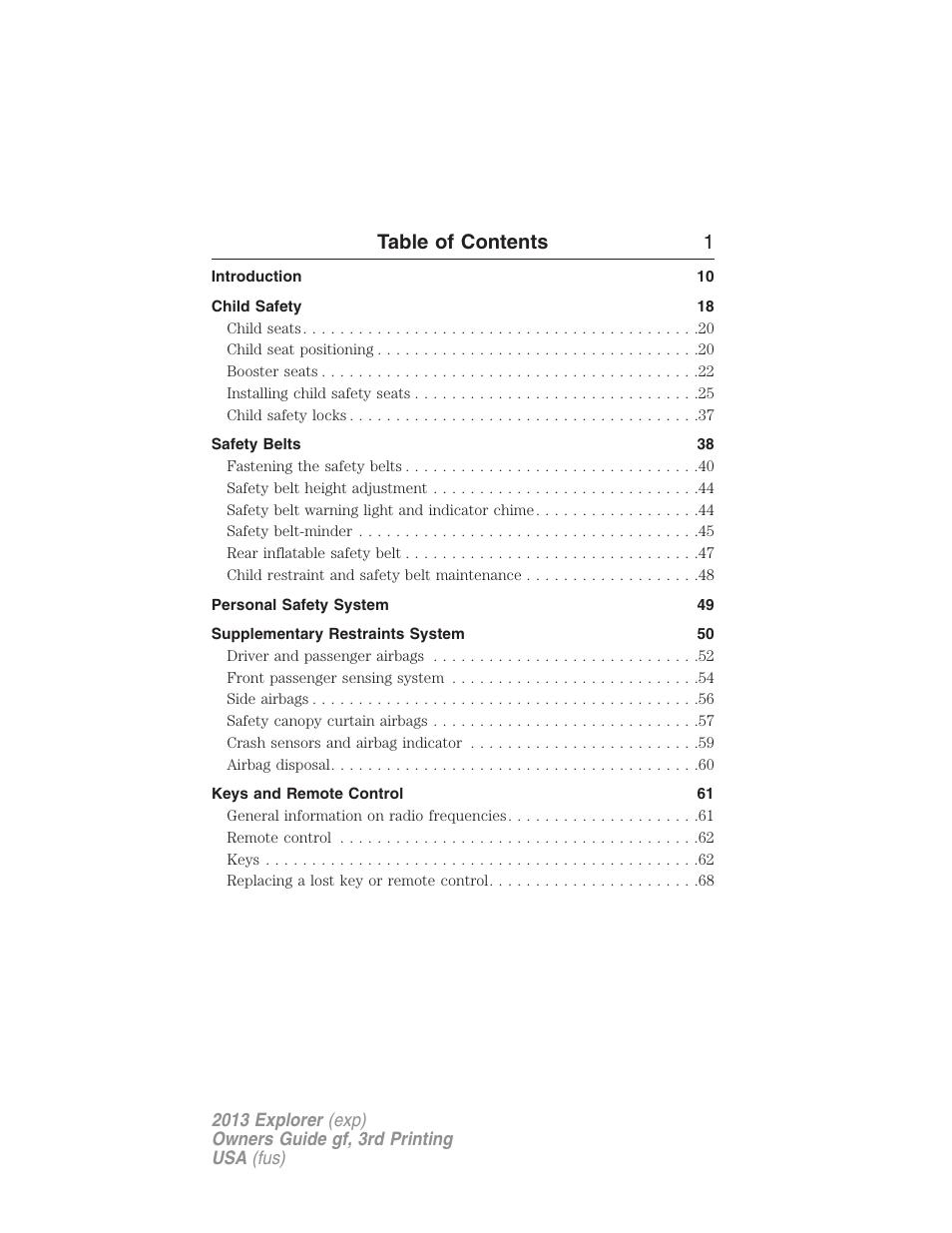 FORD 2013 Explorer v.3 User Manual | Page 2 / 579