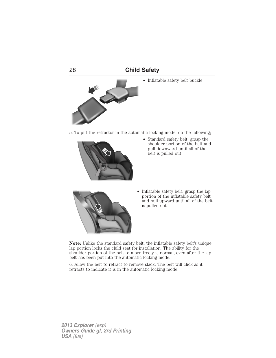 28 child safety | FORD 2013 Explorer v.3 User Manual | Page 29 / 579