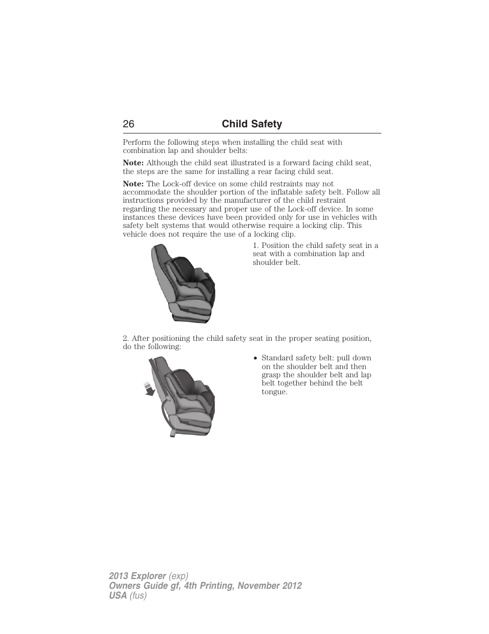 26 child safety | FORD 2013 Explorer v.4 User Manual | Page 27 / 586