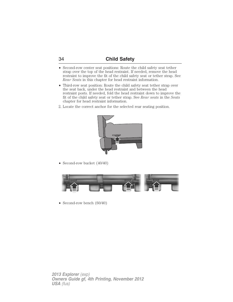 34 child safety | FORD 2013 Explorer v.4 User Manual | Page 35 / 586