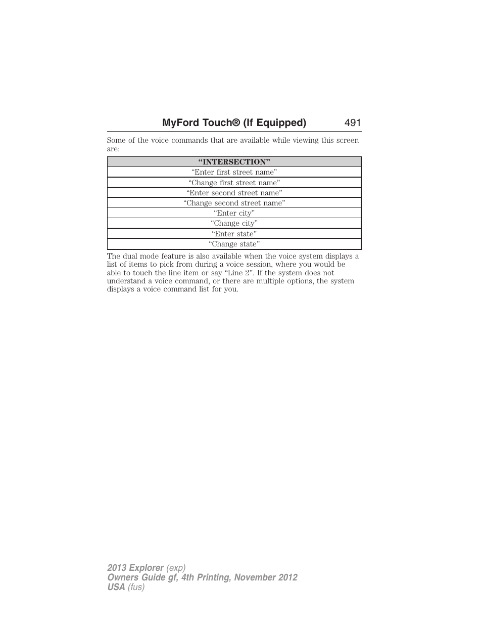 Myford touch® (if equipped) 491 | FORD 2013 Explorer v.4 User Manual | Page 492 / 586