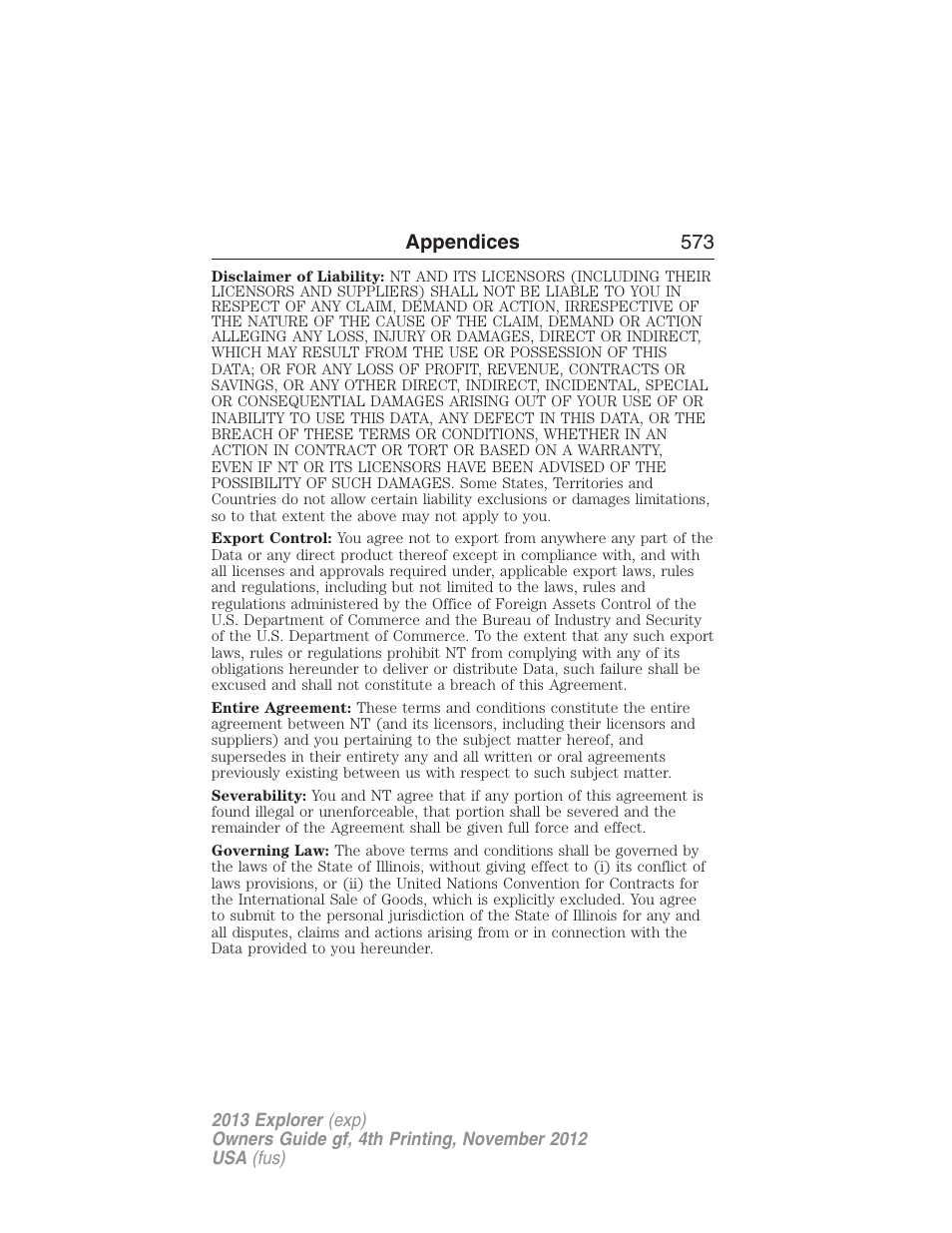 FORD 2013 Explorer v.4 User Manual | Page 574 / 586