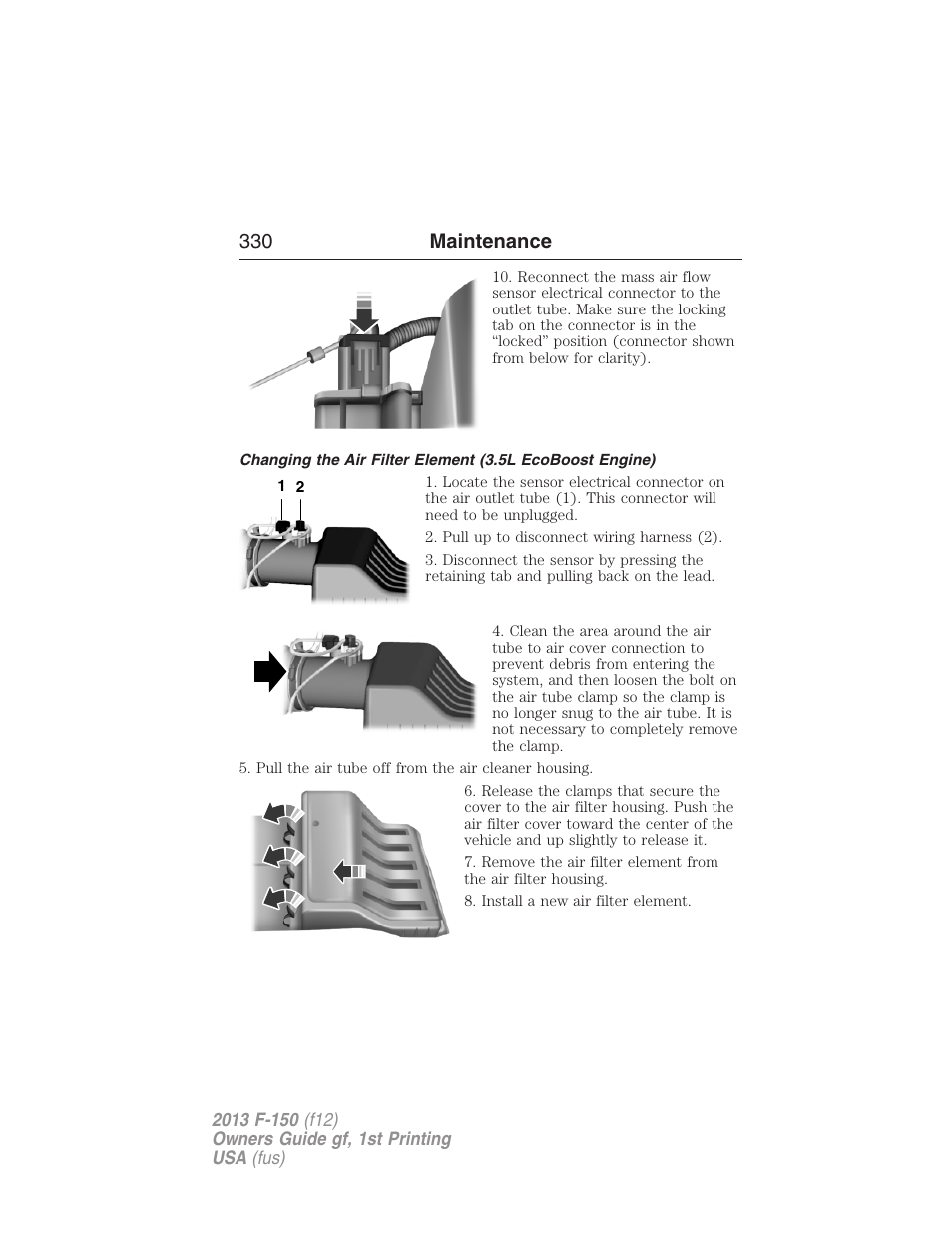 330 maintenance | FORD 2013 F-150 v.1 User Manual | Page 330 / 570