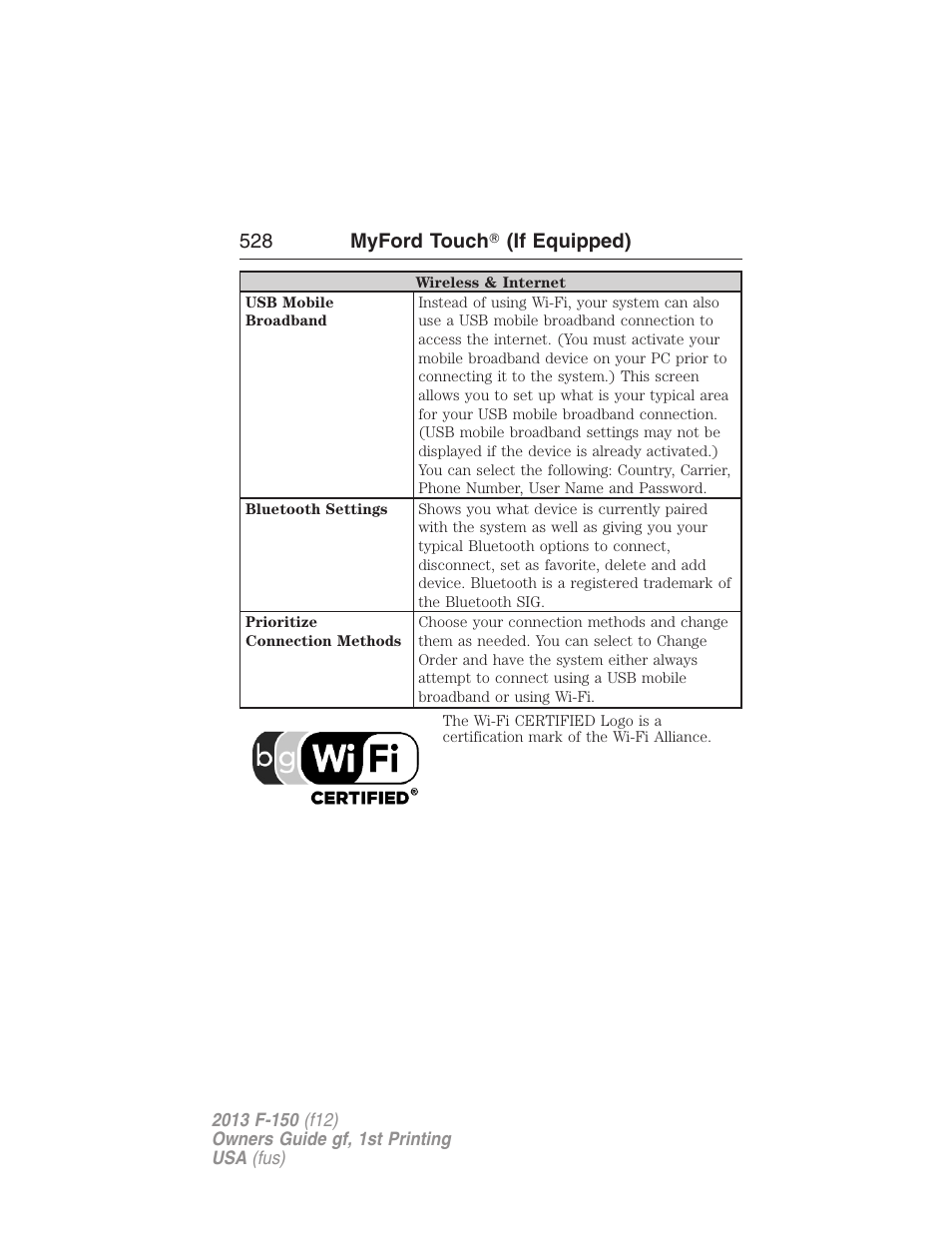 528 myford touch ா (if equipped) | FORD 2013 F-150 v.1 User Manual | Page 528 / 570