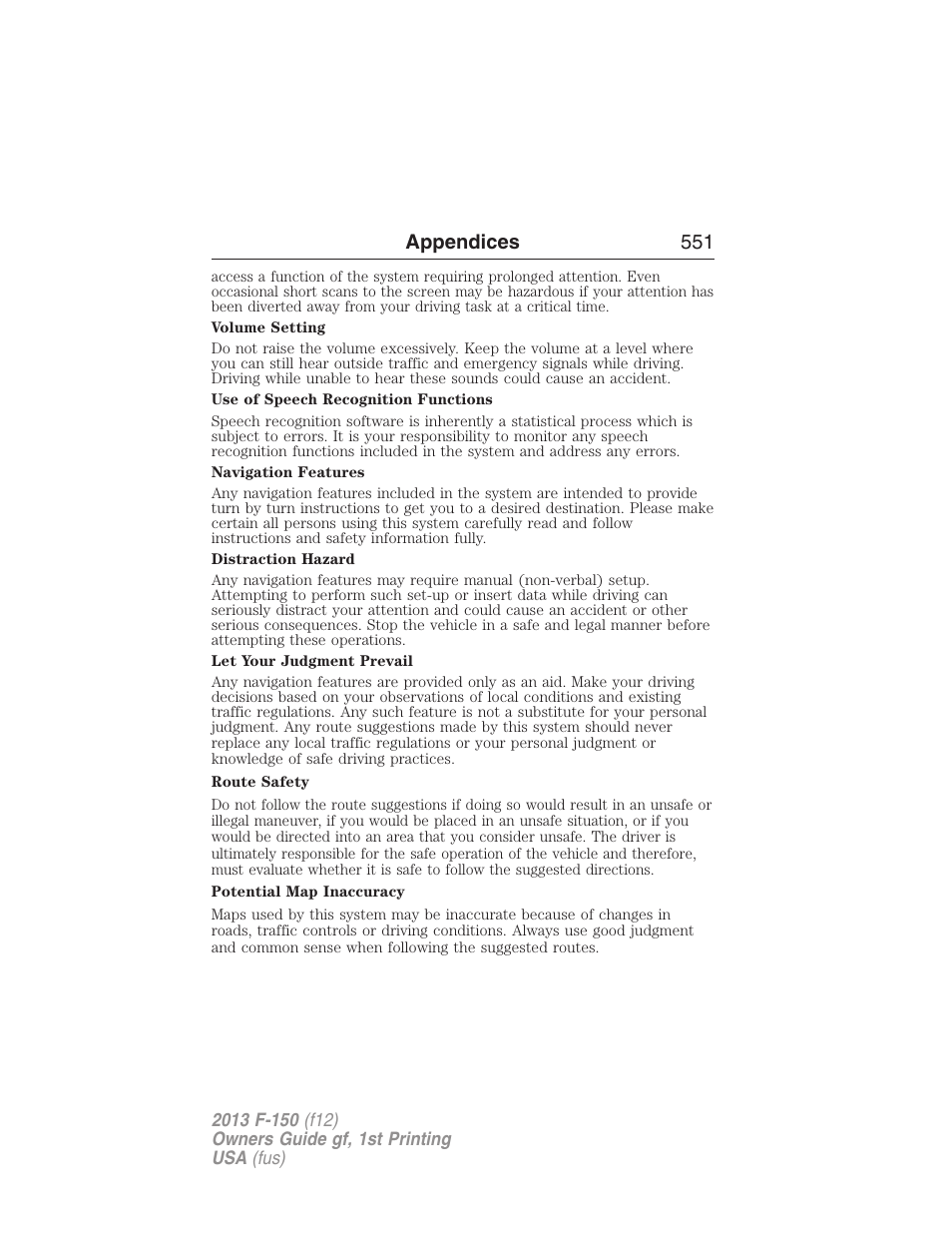 Appendices 551 | FORD 2013 F-150 v.1 User Manual | Page 551 / 570