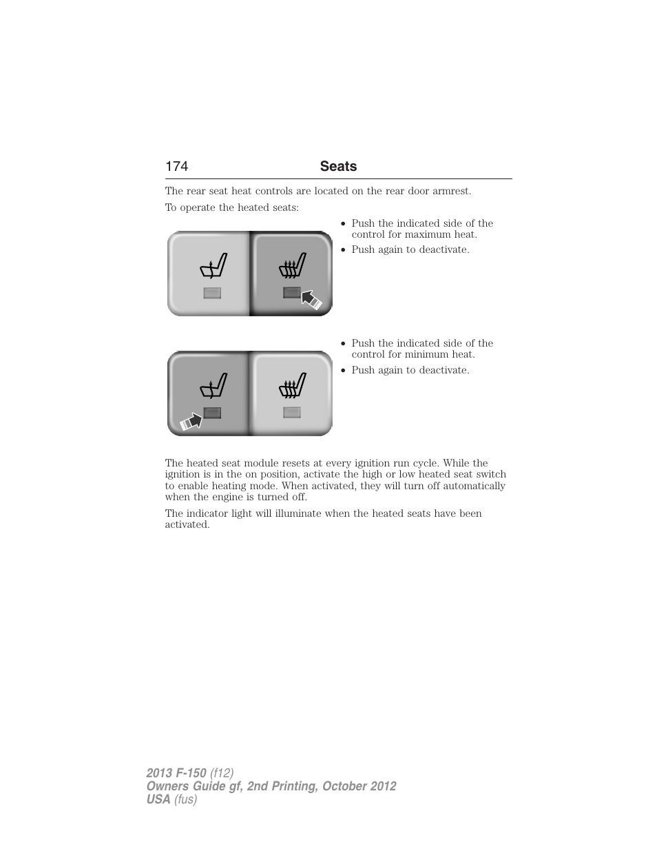 174 seats | FORD 2013 F-150 v.2 User Manual | Page 175 / 577