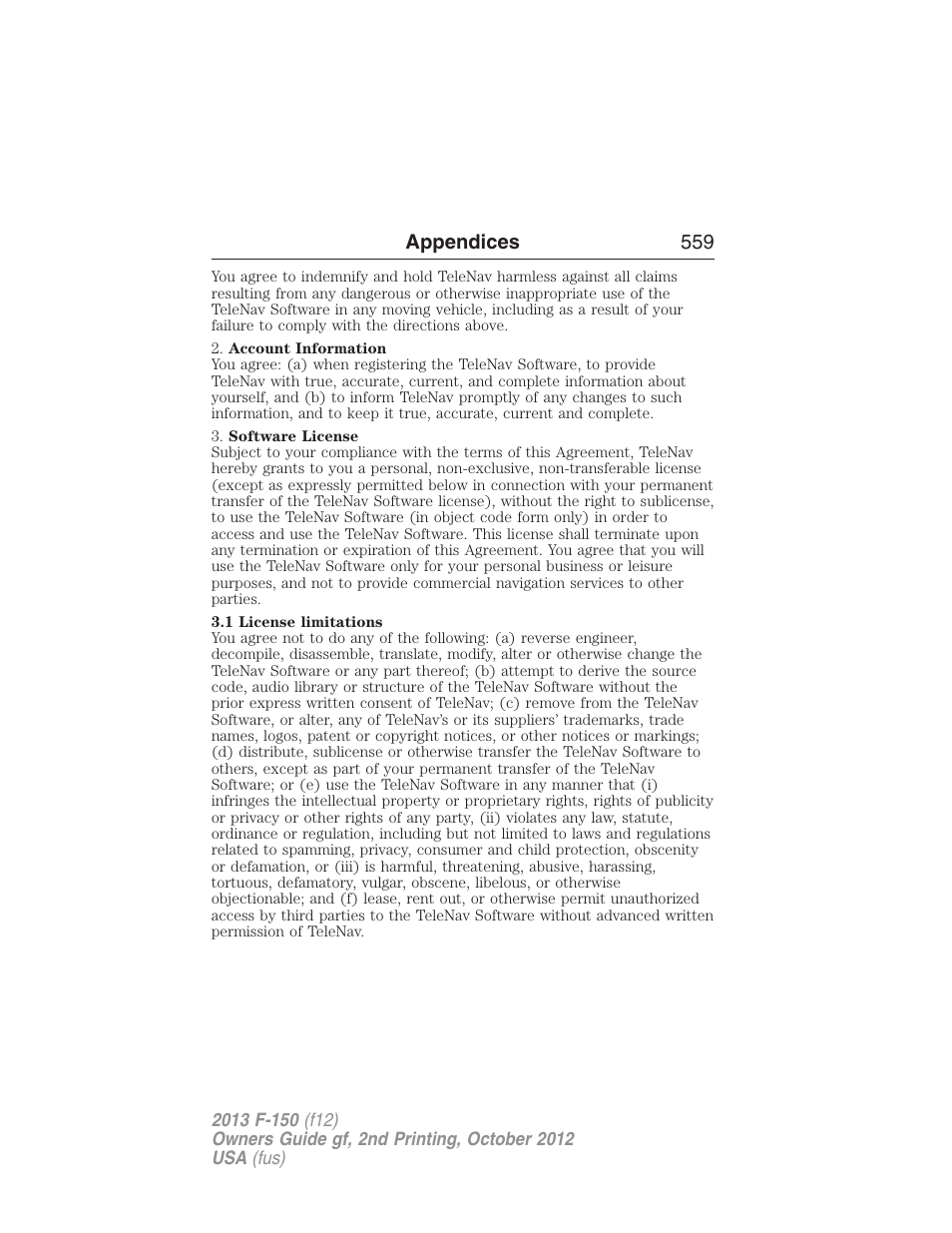 FORD 2013 F-150 v.2 User Manual | Page 560 / 577