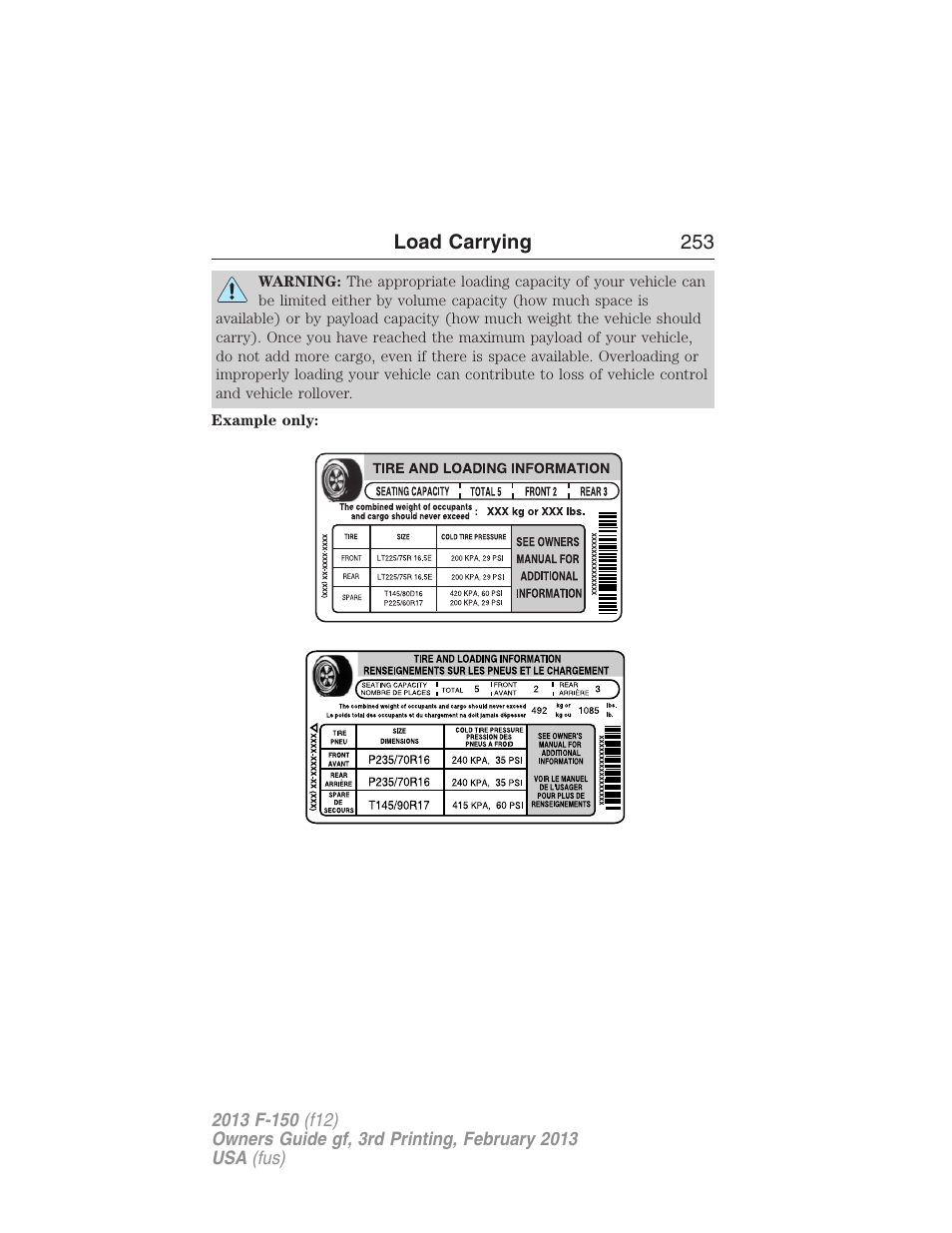 FORD 2013 F-150 v.3 User Manual | Page 254 / 592