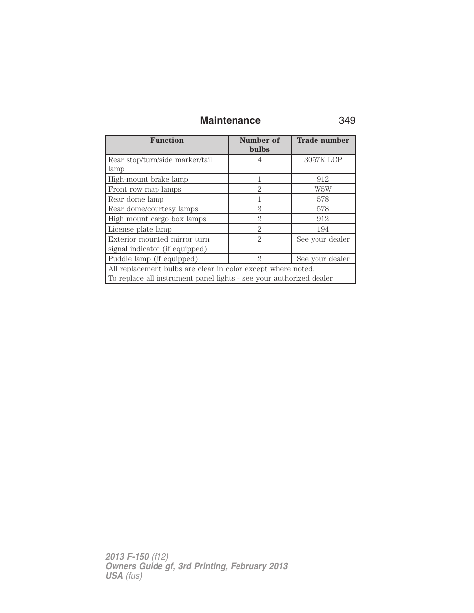 Maintenance 349 | FORD 2013 F-150 v.3 User Manual | Page 350 / 592