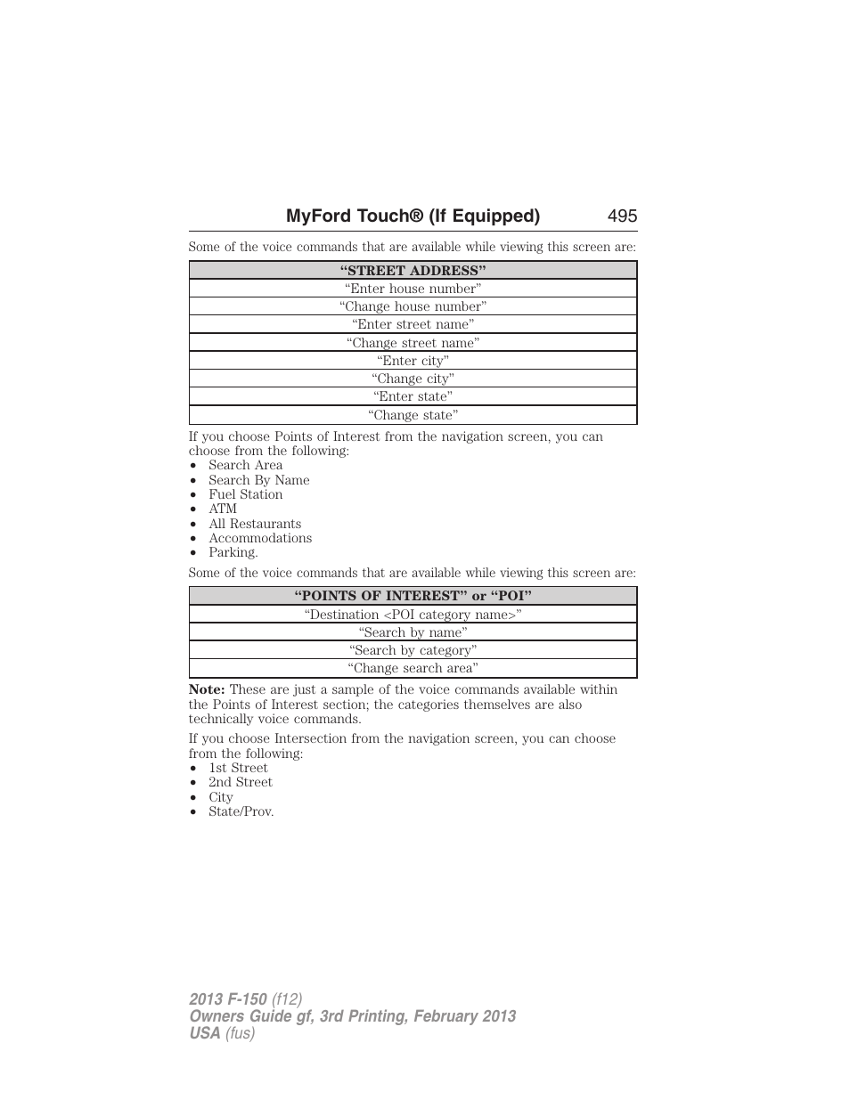 Myford touch® (if equipped) 495 | FORD 2013 F-150 v.3 User Manual | Page 496 / 592