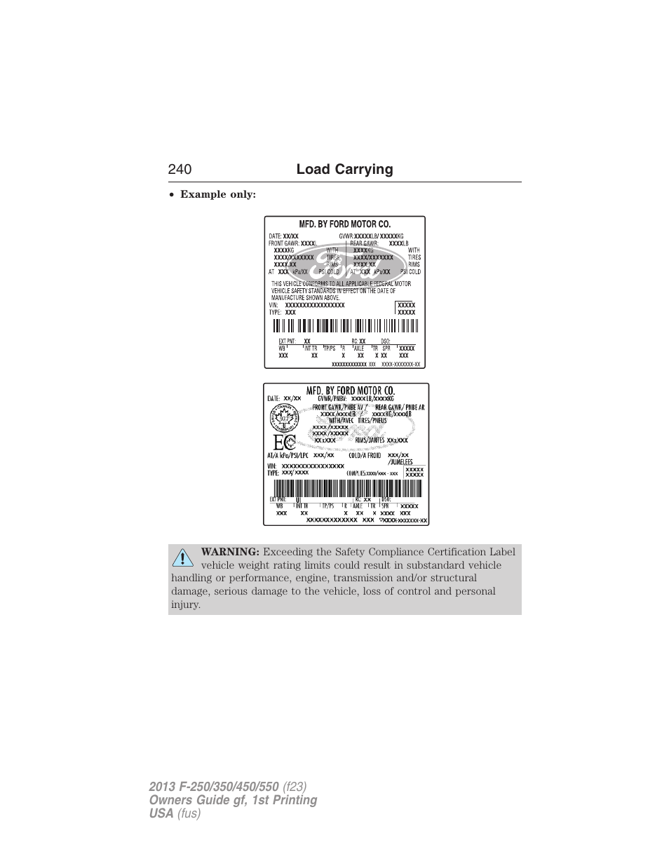 FORD 2013 F-550 v.1 User Manual | Page 241 / 563