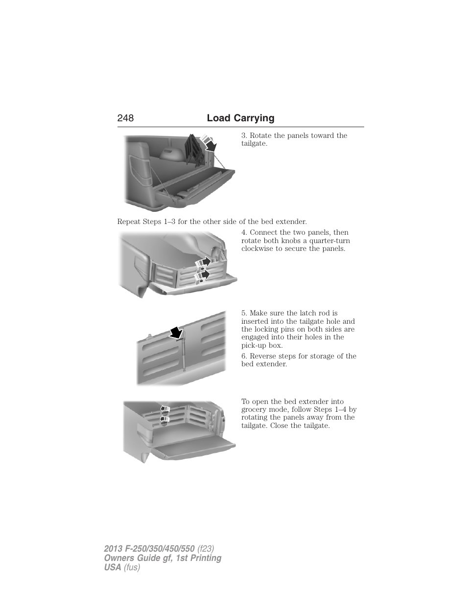 248 load carrying | FORD 2013 F-550 v.1 User Manual | Page 249 / 563