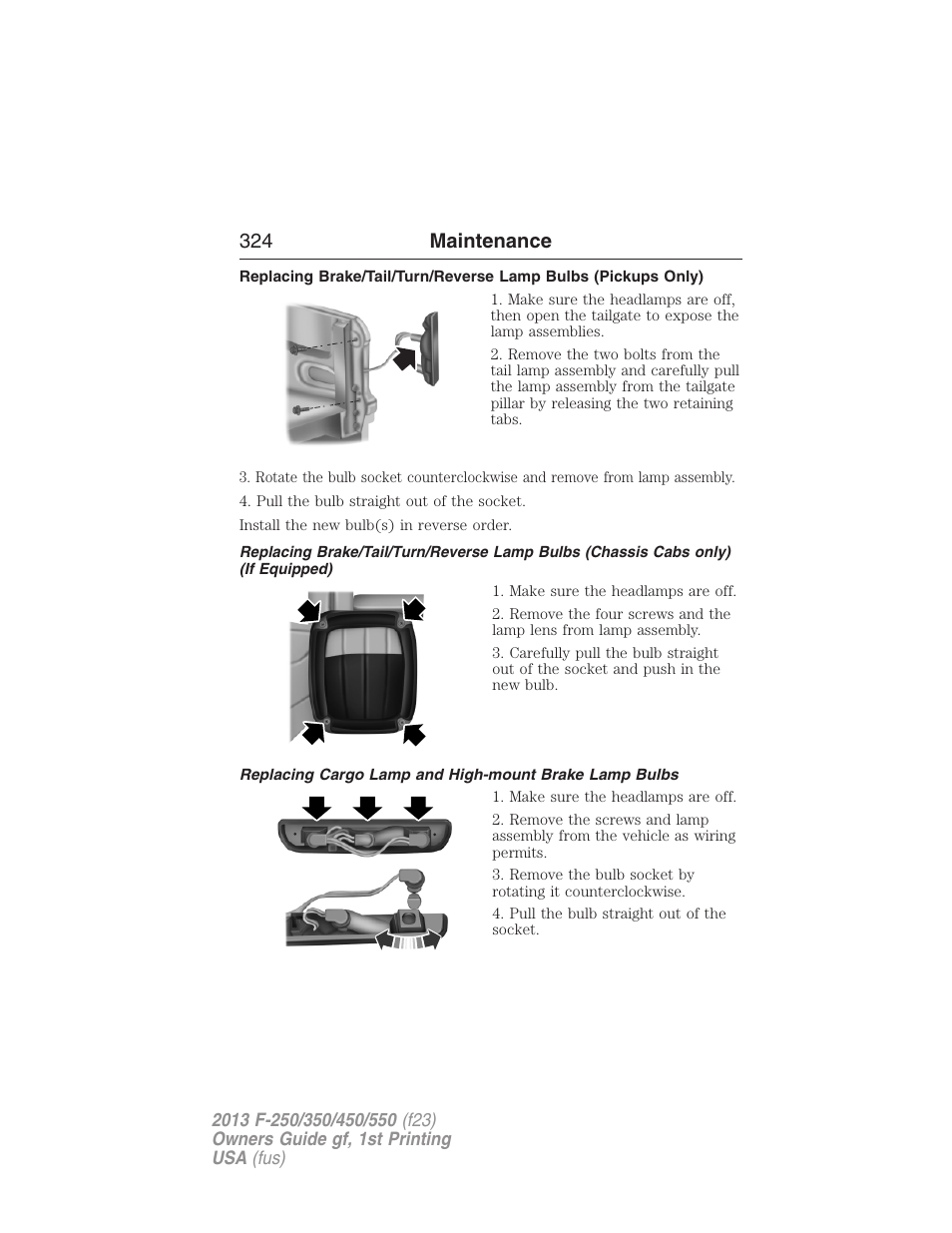 324 maintenance | FORD 2013 F-550 v.1 User Manual | Page 325 / 563