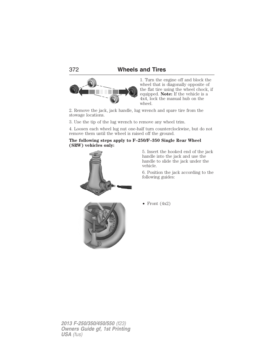 372 wheels and tires | FORD 2013 F-550 v.1 User Manual | Page 373 / 563