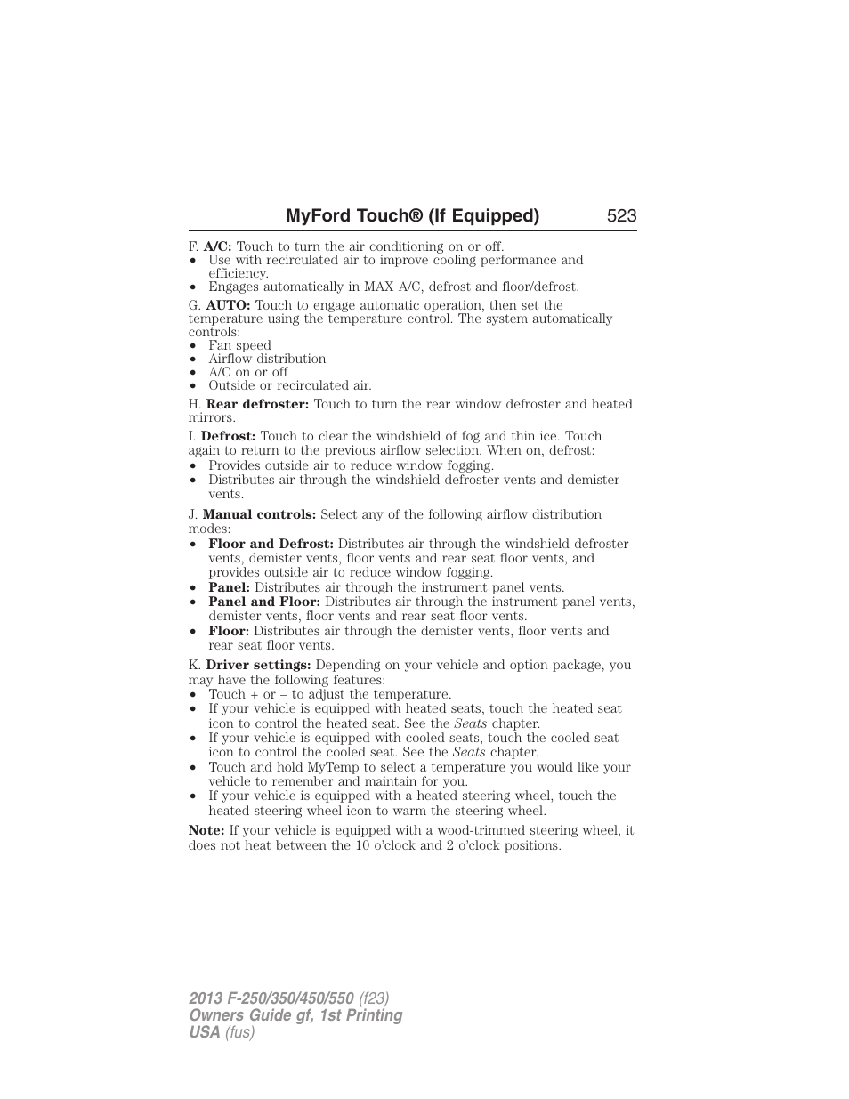 Myford touch® (if equipped) 523 | FORD 2013 F-550 v.1 User Manual | Page 524 / 563