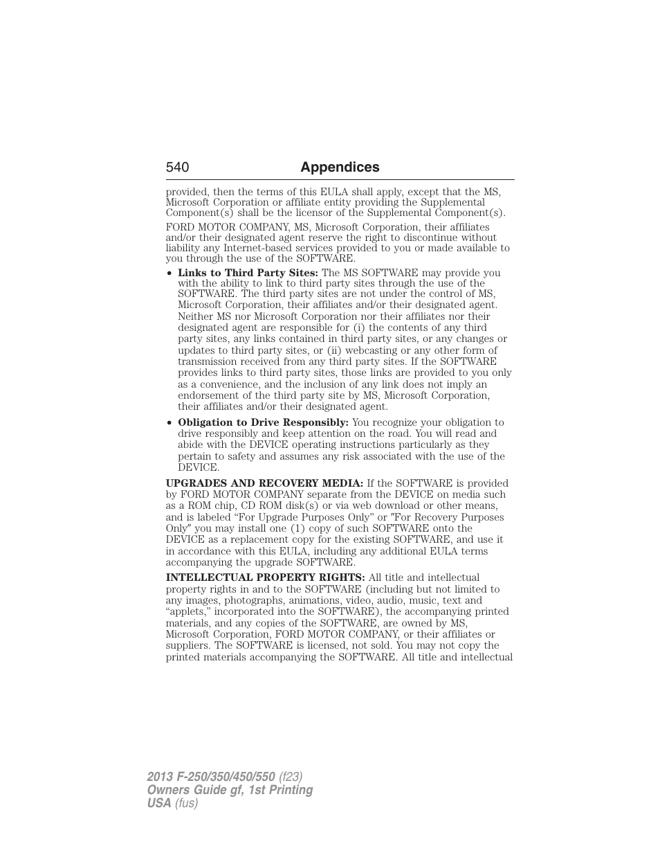 540 appendices | FORD 2013 F-550 v.1 User Manual | Page 541 / 563