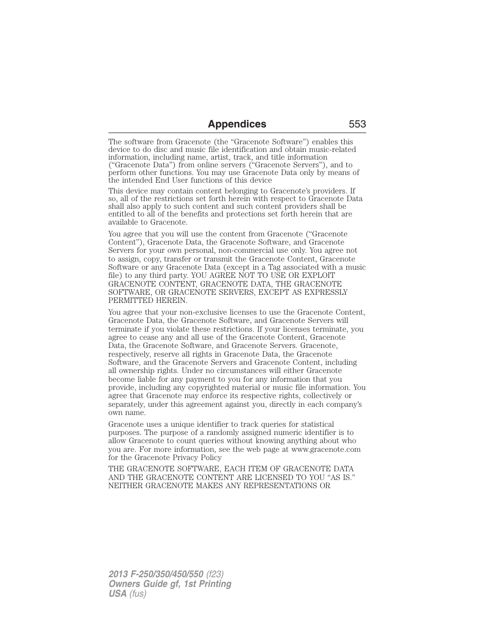 Appendices 553 | FORD 2013 F-550 v.1 User Manual | Page 554 / 563