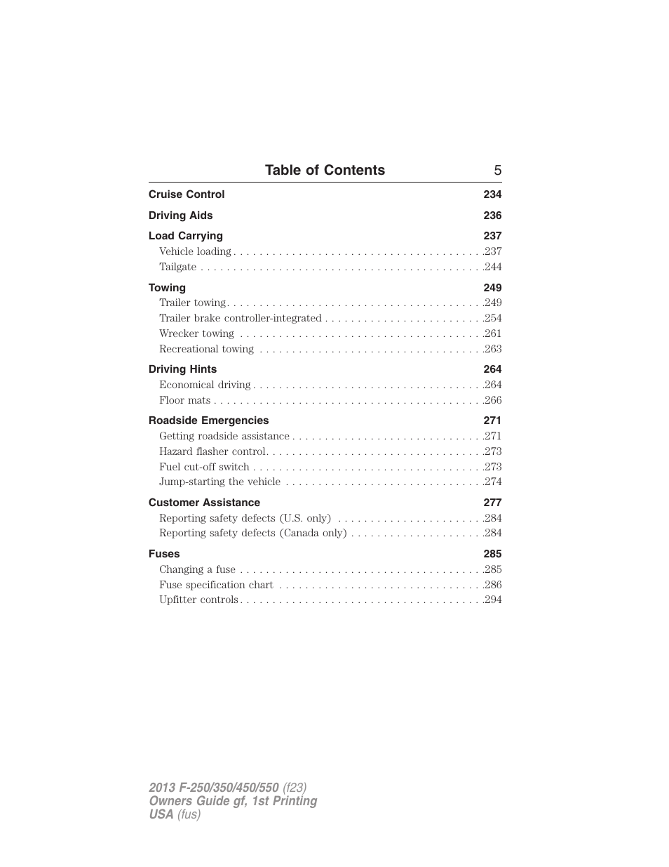 Table of contents 5 | FORD 2013 F-550 v.1 User Manual | Page 6 / 563