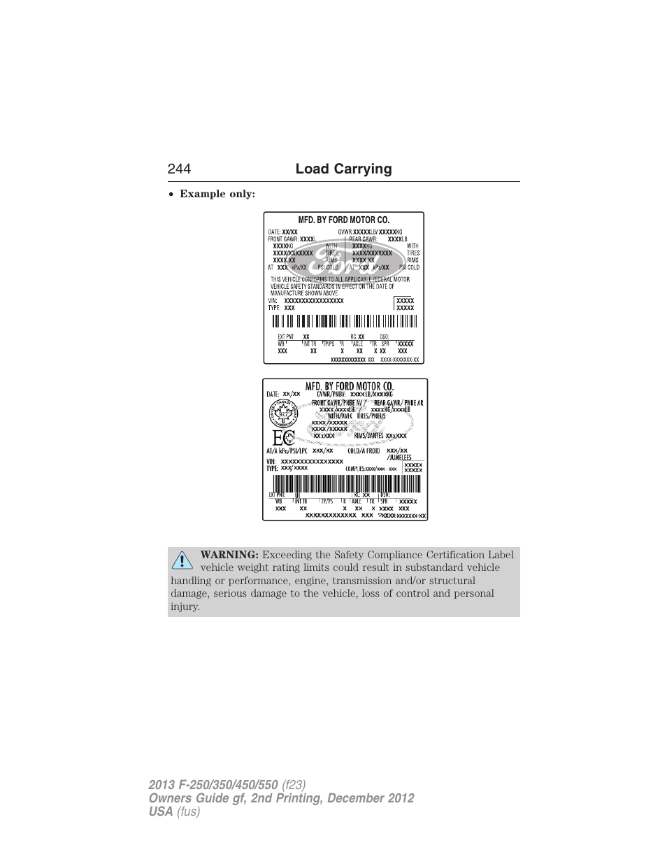 FORD 2013 F-550 v.2 User Manual | Page 245 / 579