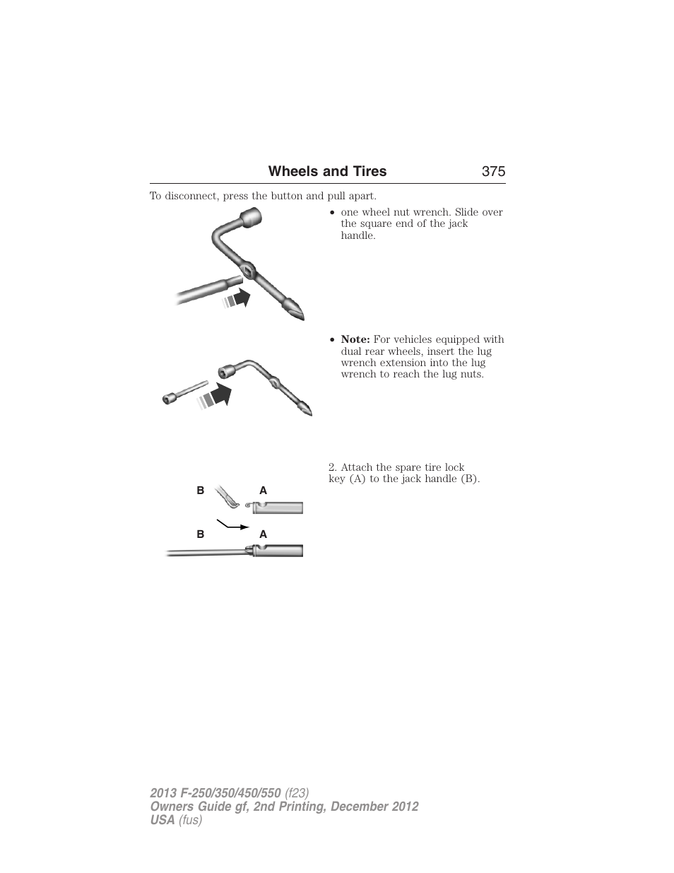 Wheels and tires 375 | FORD 2013 F-550 v.2 User Manual | Page 376 / 579