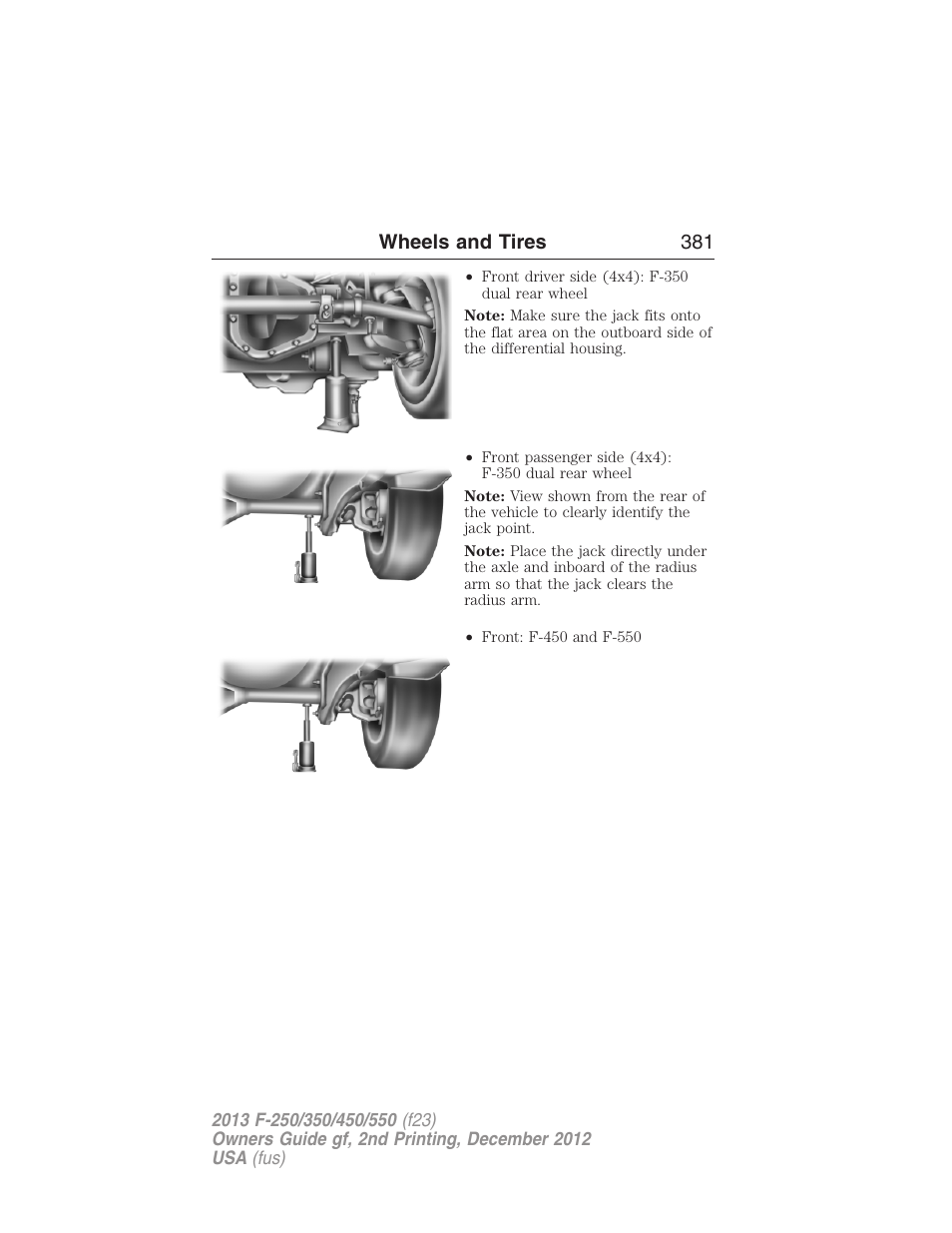 Wheels and tires 381 | FORD 2013 F-550 v.2 User Manual | Page 382 / 579