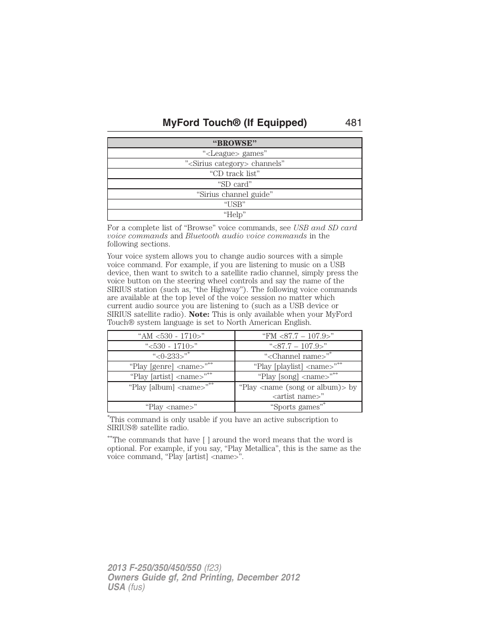 Myford touch® (if equipped) 481 | FORD 2013 F-550 v.2 User Manual | Page 482 / 579