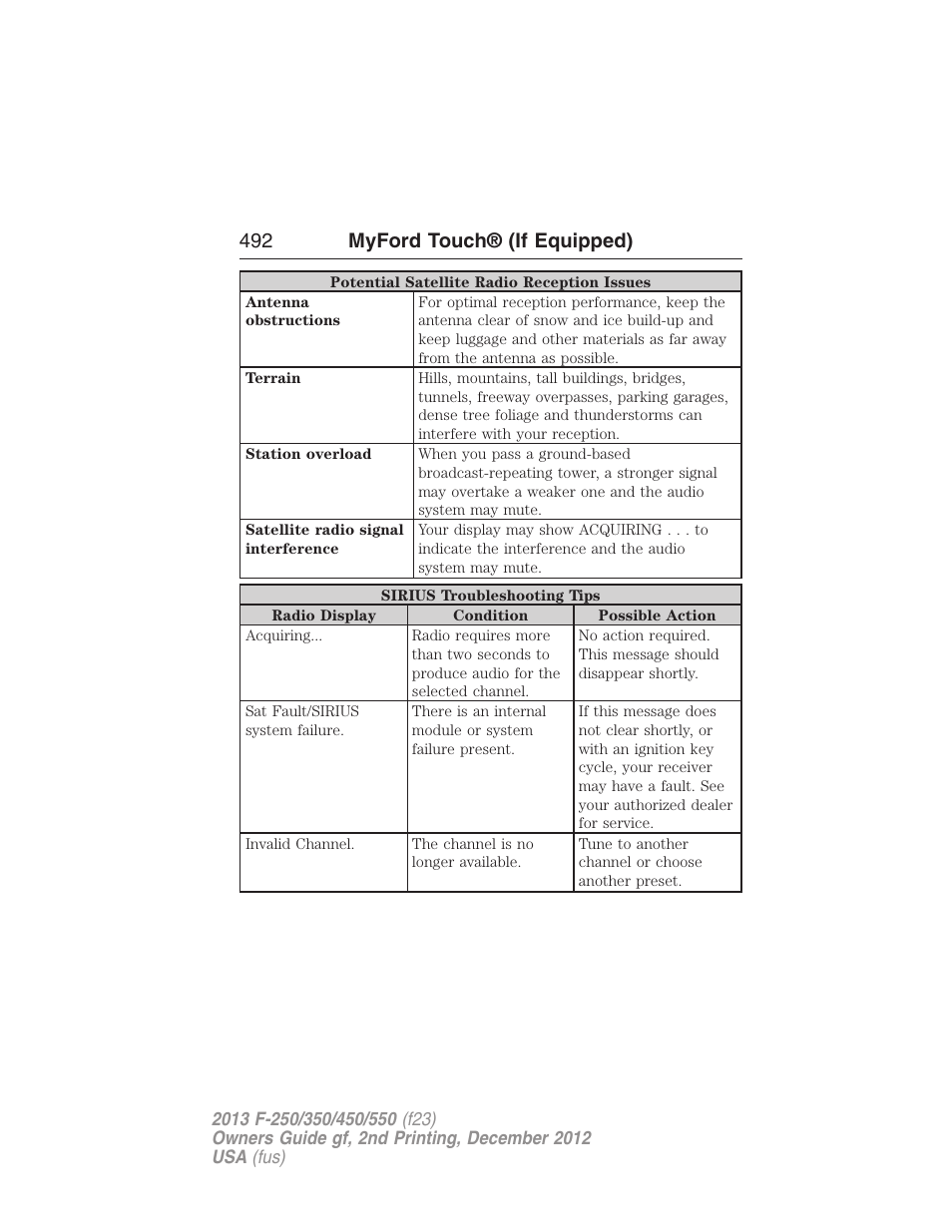 492 myford touch® (if equipped) | FORD 2013 F-550 v.2 User Manual | Page 493 / 579