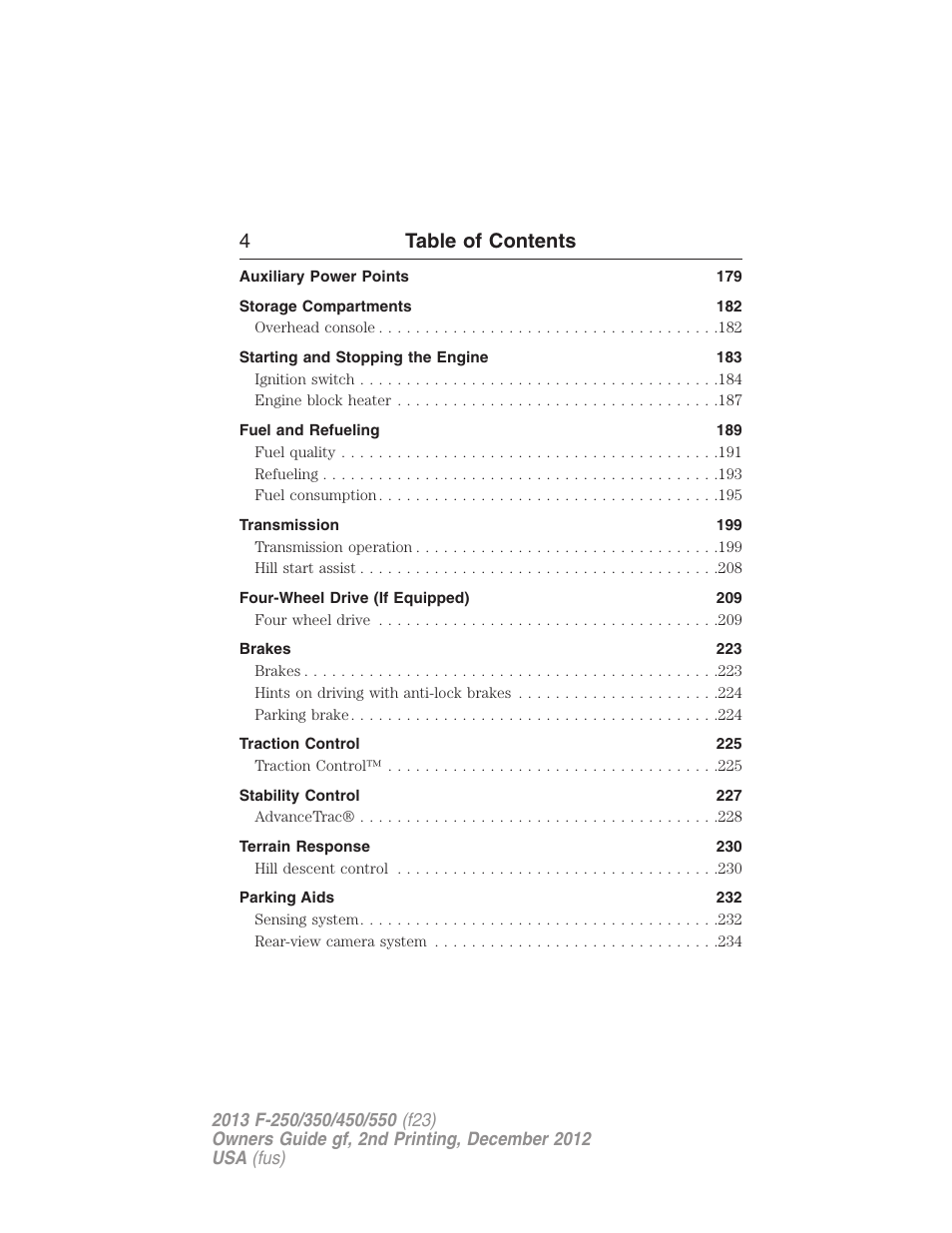 4table of contents | FORD 2013 F-550 v.2 User Manual | Page 5 / 579