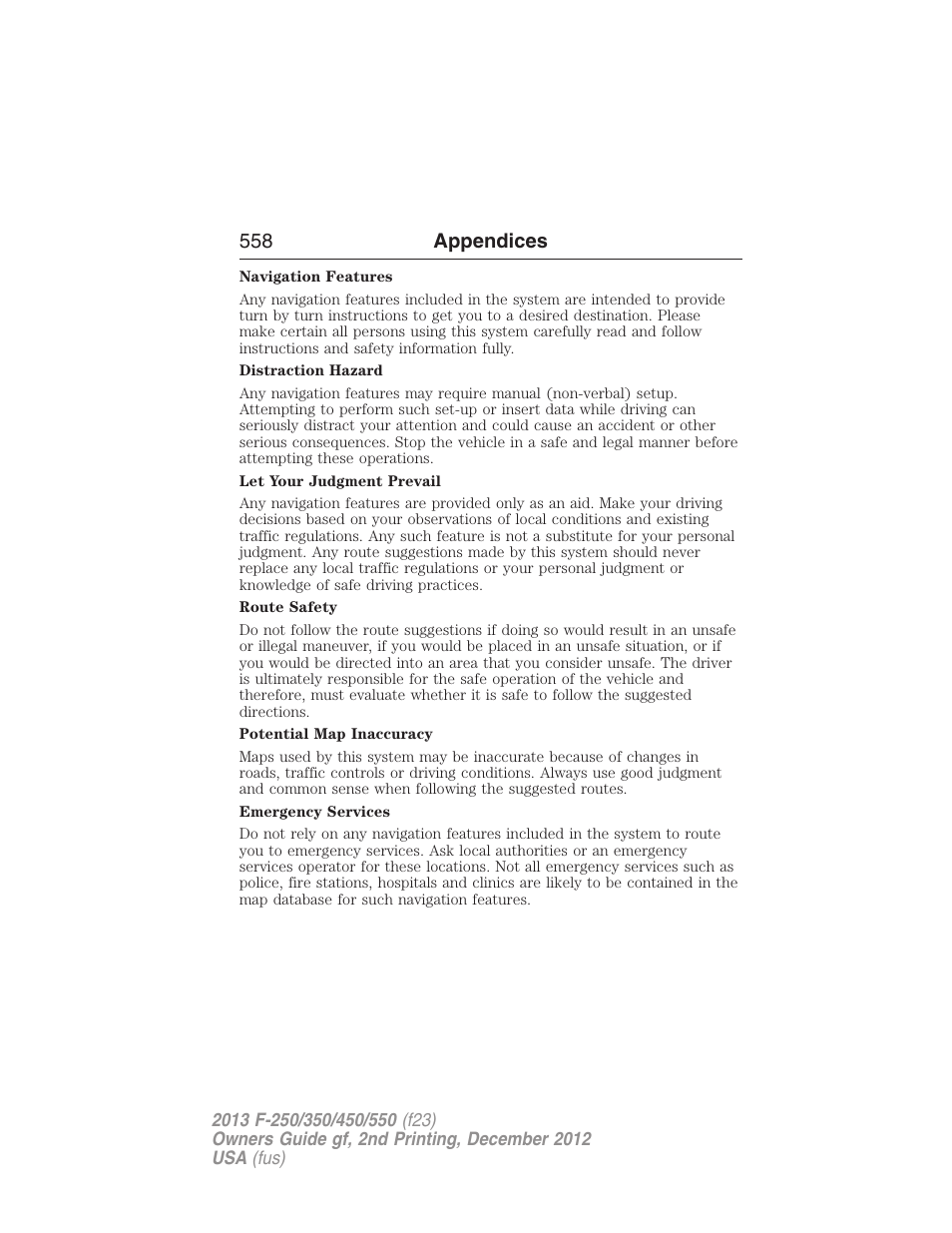 558 appendices | FORD 2013 F-550 v.2 User Manual | Page 559 / 579