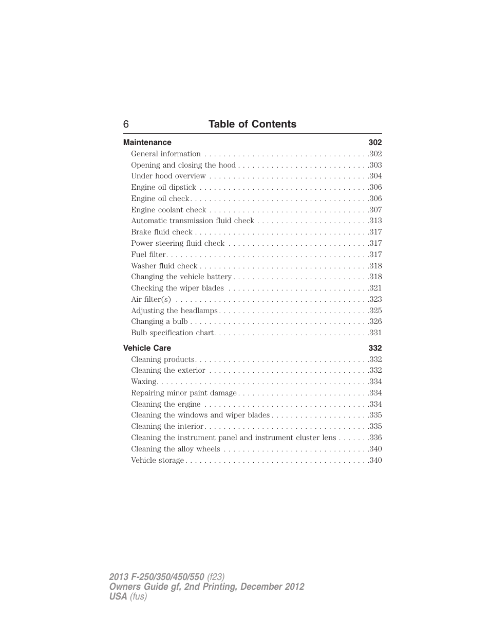 6table of contents | FORD 2013 F-550 v.2 User Manual | Page 7 / 579