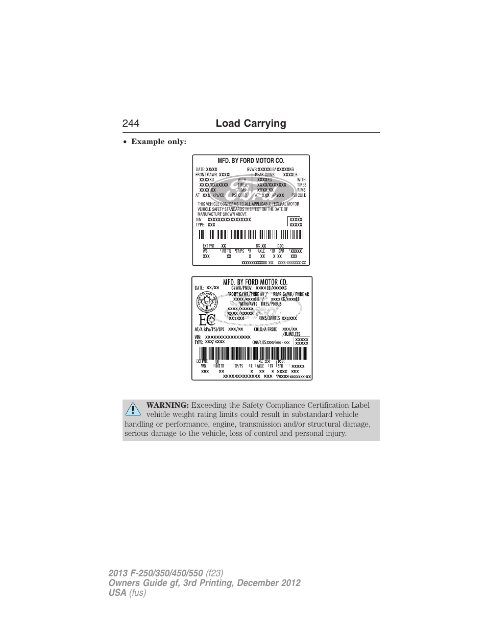 FORD 2013 F-550 v.3 User Manual | Page 245 / 577