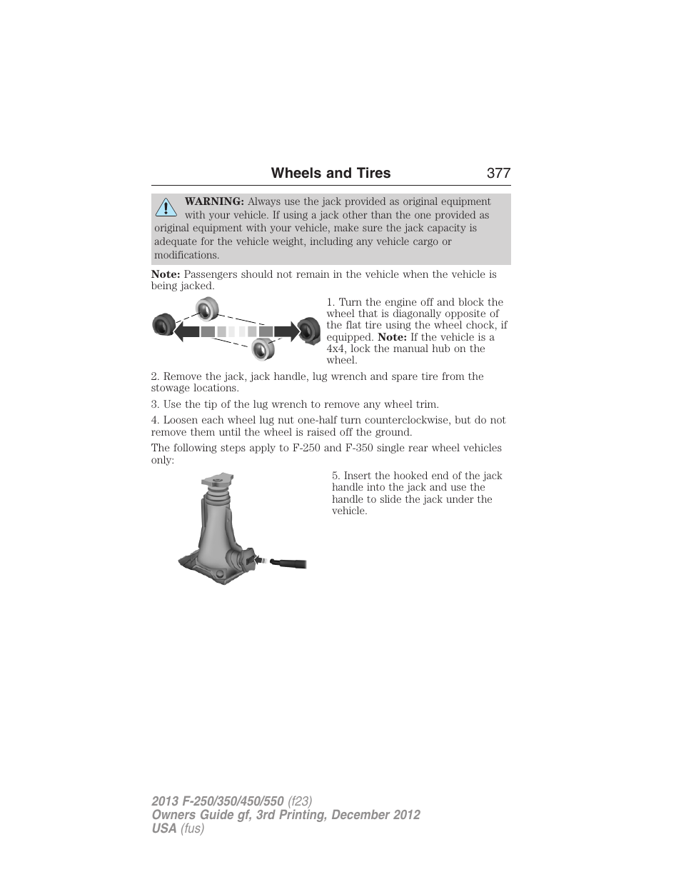 Wheels and tires 377 | FORD 2013 F-550 v.3 User Manual | Page 378 / 577