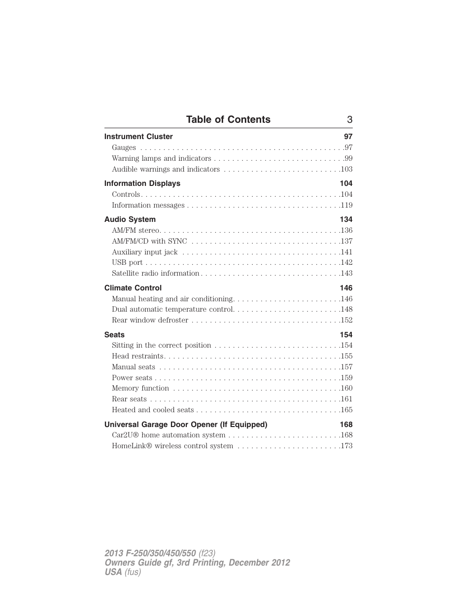 Table of contents 3 | FORD 2013 F-550 v.3 User Manual | Page 4 / 577