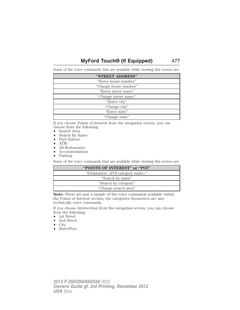 Myford touch® (if equipped) 477 | FORD 2013 F-550 v.3 User Manual | Page 478 / 577