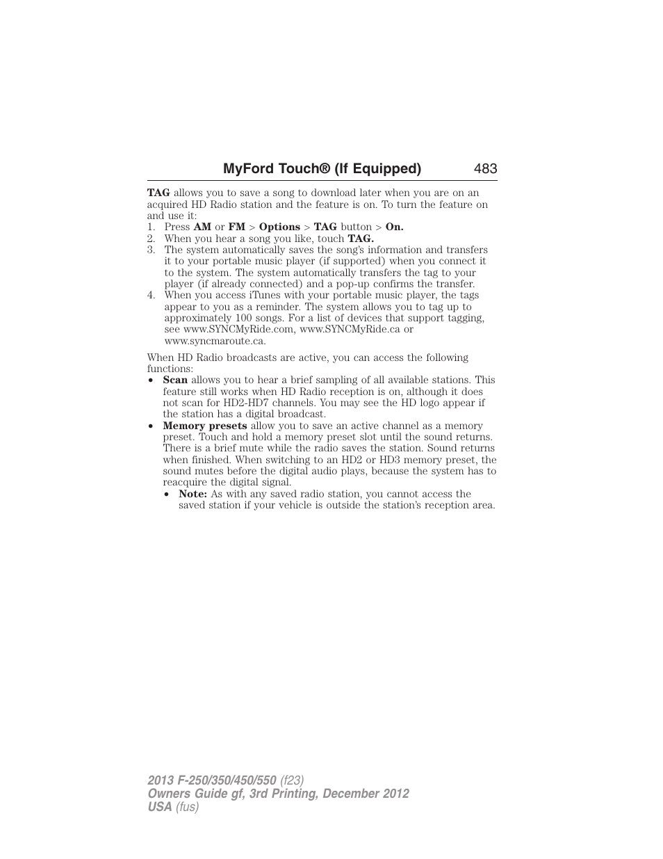 Myford touch® (if equipped) 483 | FORD 2013 F-550 v.3 User Manual | Page 484 / 577