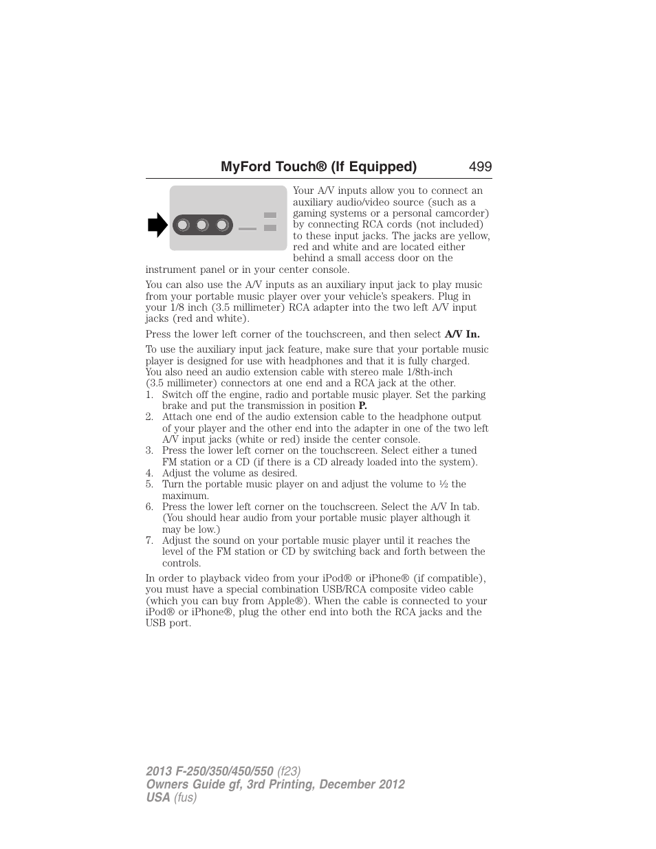 Myford touch® (if equipped) 499 | FORD 2013 F-550 v.3 User Manual | Page 500 / 577