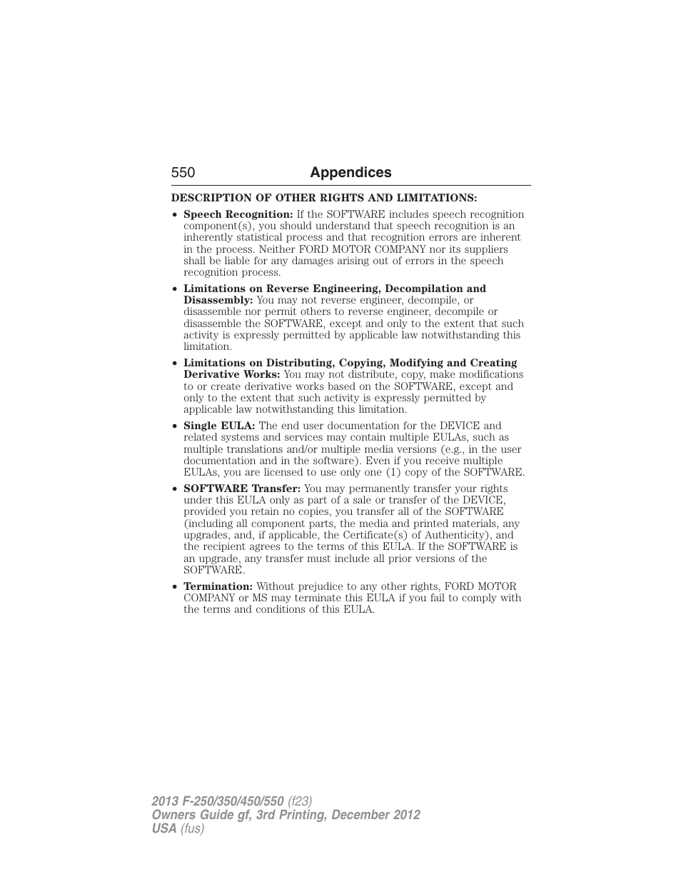 550 appendices | FORD 2013 F-550 v.3 User Manual | Page 551 / 577