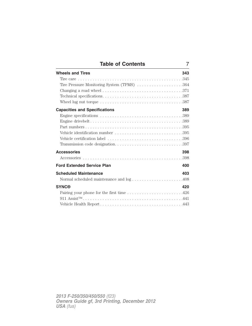 Table of contents 7 | FORD 2013 F-550 v.3 User Manual | Page 8 / 577