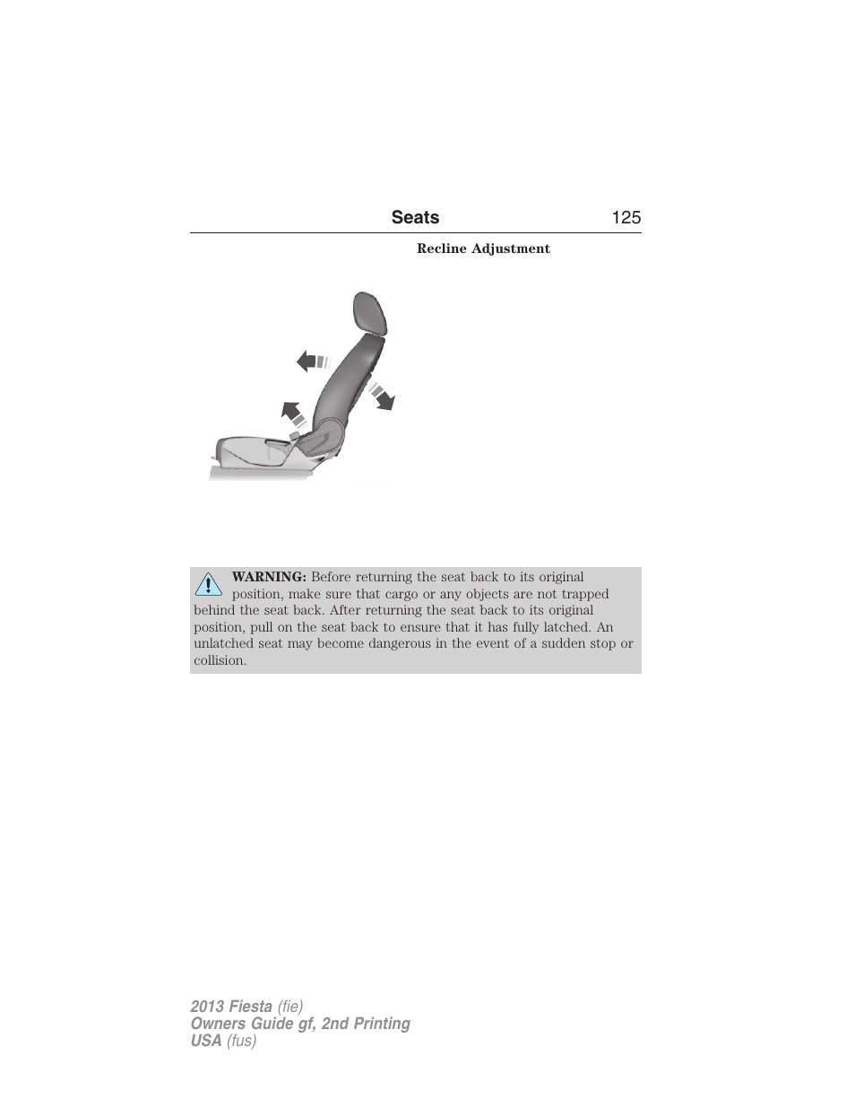 FORD 2013 Fiesta v.2 User Manual | Page 126 / 346